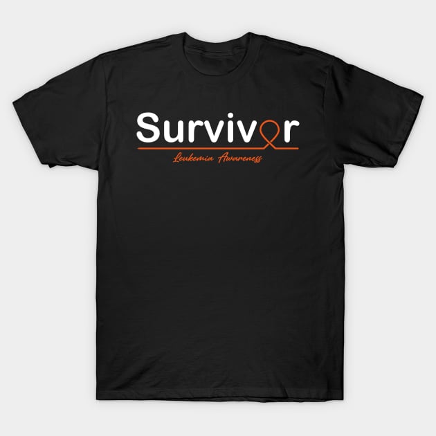 Leukemia Awareness Survivor Heartbeat T-Shirt by KHANH HUYEN